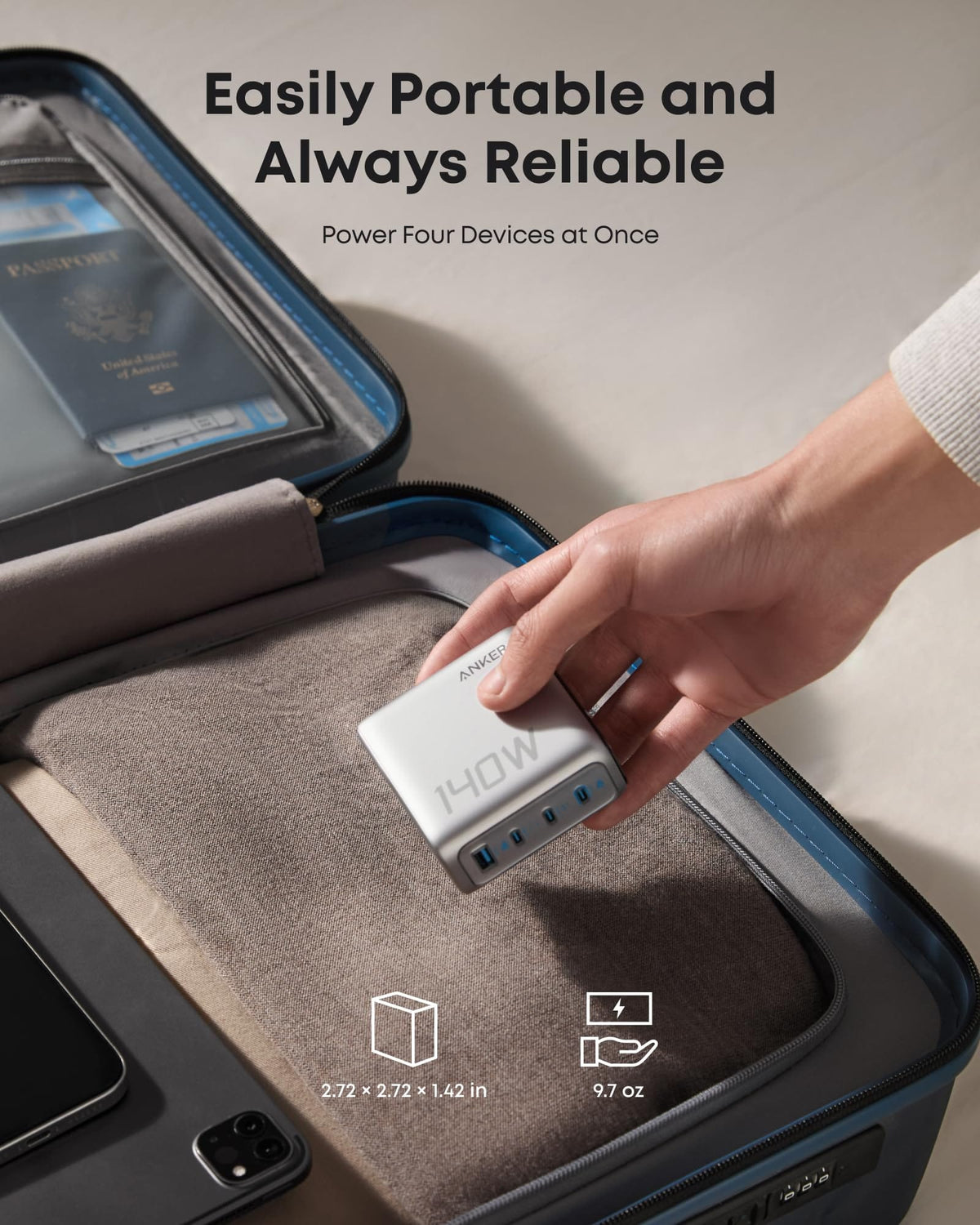 Anker Laptop Power Bank (25K, 165W, Built-In and Retractable Cables) - A-1 Thread Vault