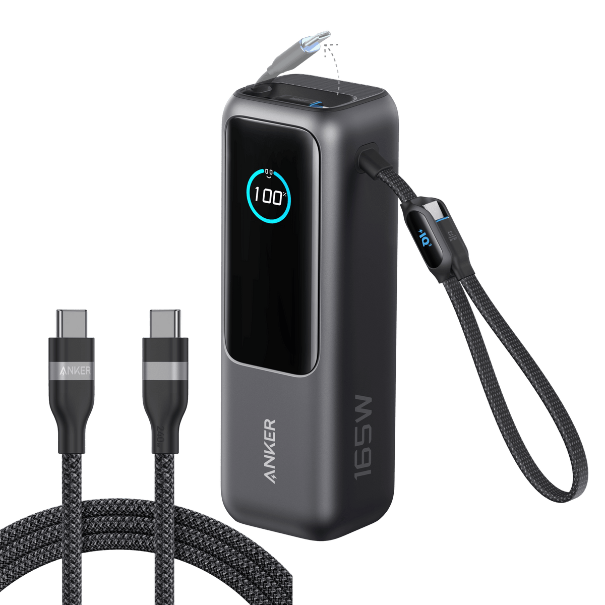 Anker Laptop Power Bank (25K, 165W, Built-In and Retractable Cables) - A-1 Thread Vault