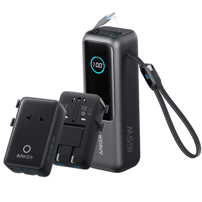 Anker Laptop Power Bank (25K, 165W, Built-In and Retractable Cables) - A-1 Thread Vault