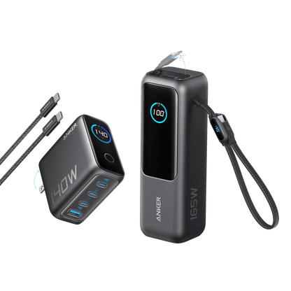 Anker Laptop Power Bank (25K, 165W, Built-In and Retractable Cables) - A-1 Thread Vault