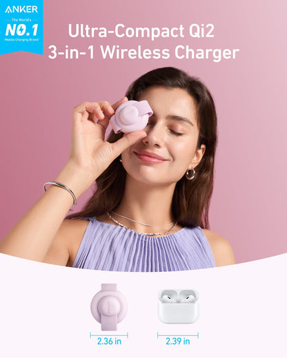 Anker MagGo Wireless Charging Station (3-in-1, Foldable Pad) - A-1 Thread Vault