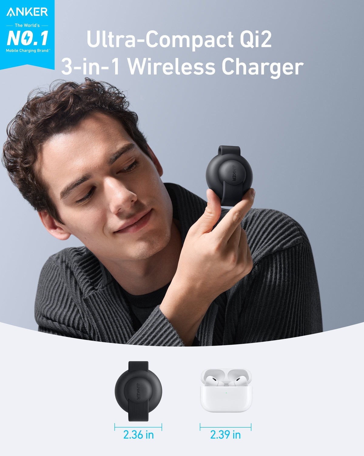 Anker MagGo Wireless Charging Station (3-in-1, Foldable Pad) - A-1 Thread Vault