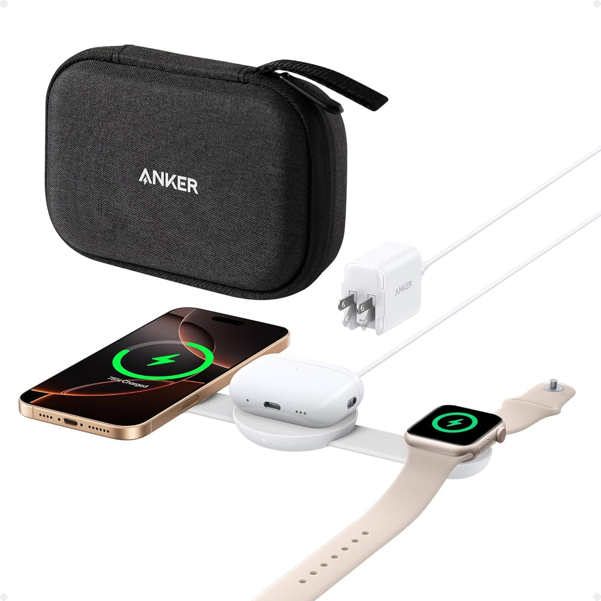 Anker MagGo Wireless Charging Station (3-in-1, Foldable Pad) - A-1 Thread Vault