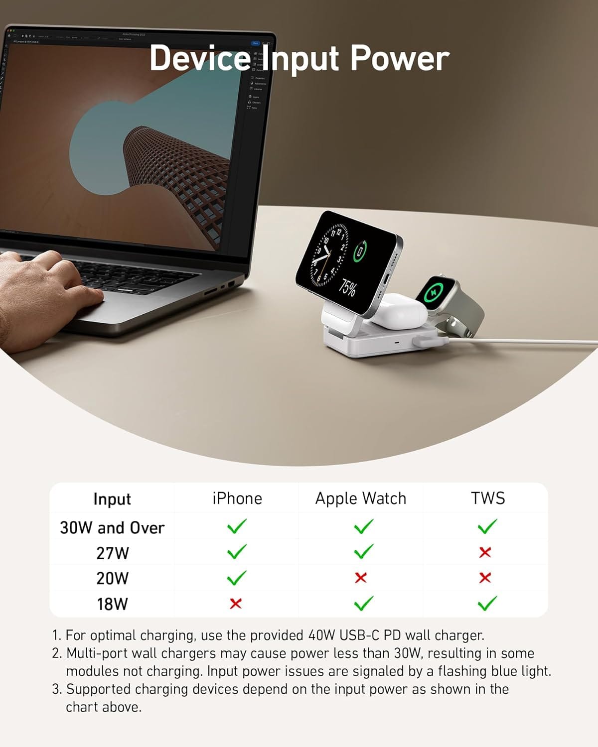 Anker MagGo Wireless Charging Station (Foldable 3-in-1) - A-1 Thread Vault