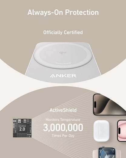 Anker MagGo Wireless Charging Station (Foldable 3-in-1) - A-1 Thread Vault