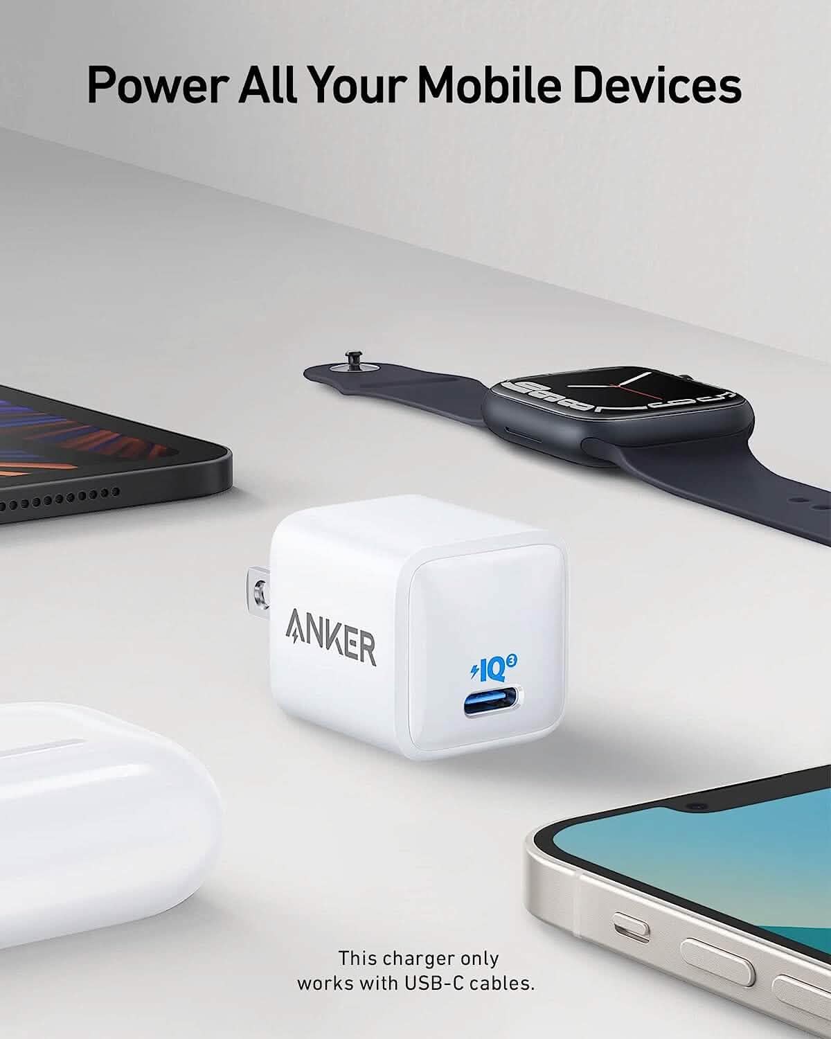 Anker Nano 511 Compact USB-C 18W Fast Charger for iPhone iPad (Refurbished) - A-1 Thread Vault