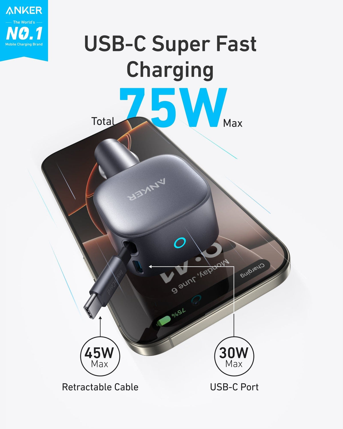 Anker Nano 75W Car Charger - A-1 Thread Vault