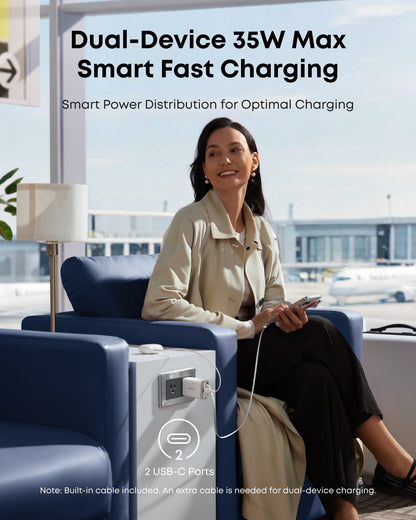 Anker Nano Charger (35W, Built-In Retractable USB-C Cable) - A-1 Thread Vault