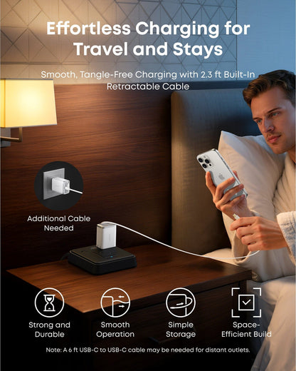 Anker Nano Charger (35W, Built-In Retractable USB-C Cable) - A-1 Thread Vault