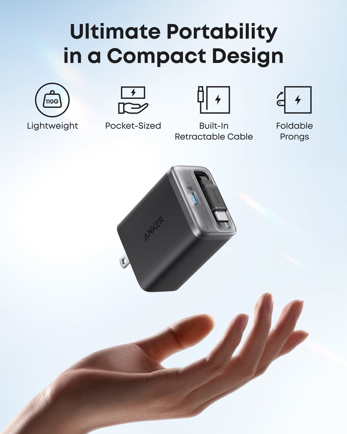 Anker Nano Charger (35W, Built-In Retractable USB-C Cable) - A-1 Thread Vault