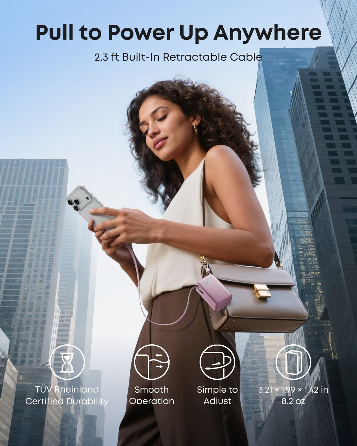 Anker Nano Power Bank (10K, 45W, Built-In Retractable USB-C Cable) - A-1 Thread Vault