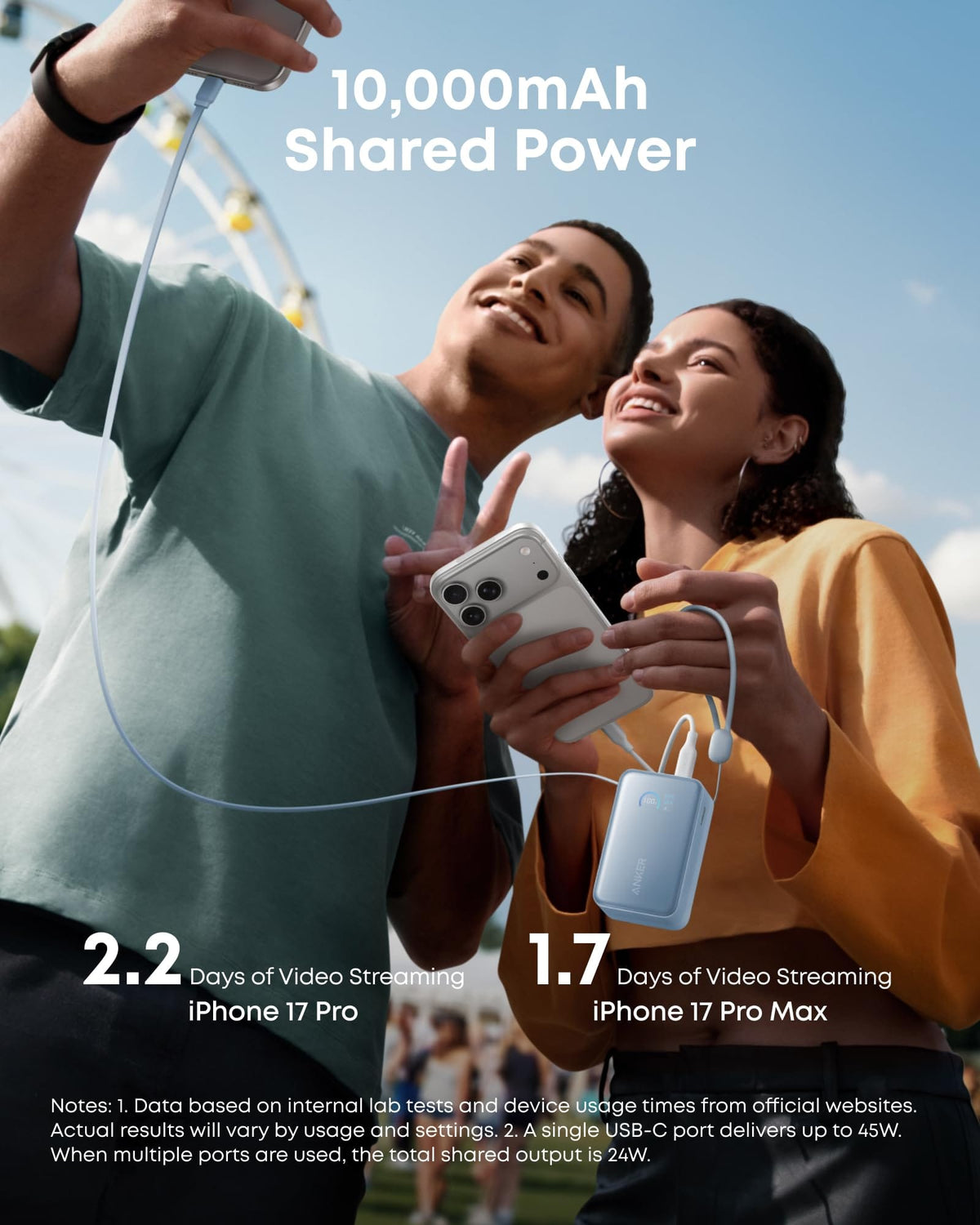 Anker Nano Power Bank (10K, 45W, Built-In Retractable USB-C Cable) - A-1 Thread Vault
