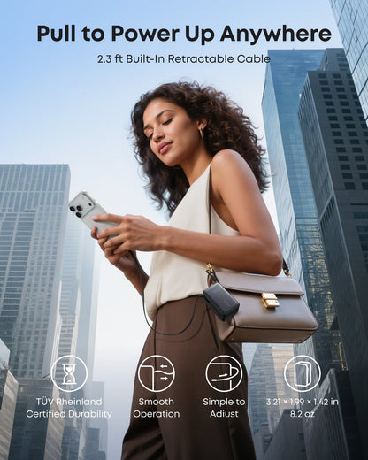 Anker Nano Power Bank (10K, 45W, Built-In Retractable USB-C Cable) - A-1 Thread Vault