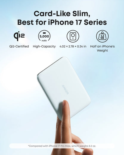 Anker Nano Power Bank (5K, MagGo, Slim) - A-1 Thread Vault