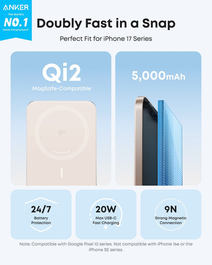 Anker Nano Power Bank (5K, MagGo, Slim) - A-1 Thread Vault