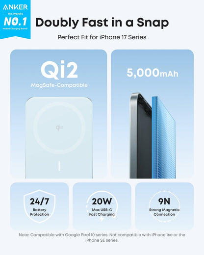 Anker Nano Power Bank (5K, MagGo, Slim) - A-1 Thread Vault