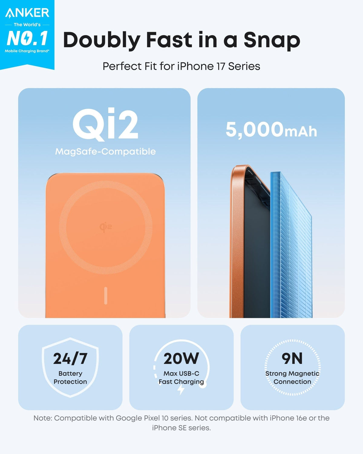 Anker Nano Power Bank (5K, MagGo, Slim) - A-1 Thread Vault