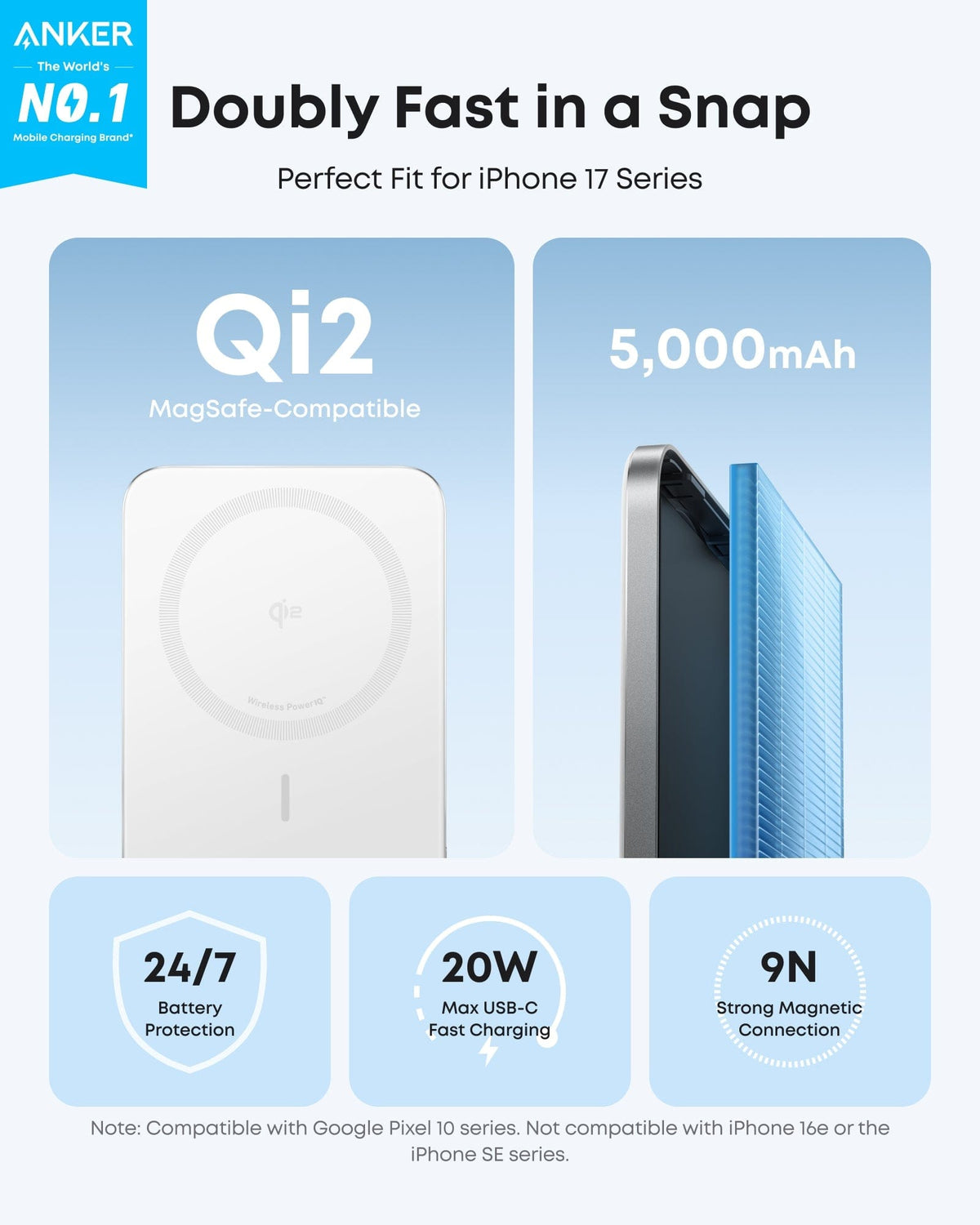 Anker Nano Power Bank (5K, MagGo, Slim) - A-1 Thread Vault