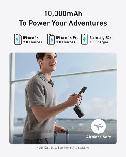 Anker Power Bank (10K, Fusion, Built-In Cable) - A-1 Thread Vault