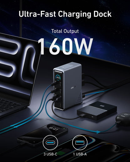 Anker Prime Charging Docking Station (14-in-1, Dual Display, 160W) - A-1 Thread Vault