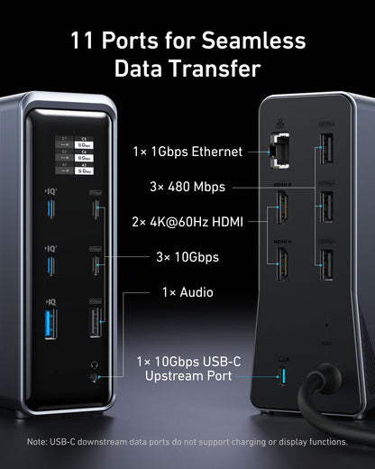 Anker Prime Charging Docking Station (14-in-1, Dual Display, 160W) - A-1 Thread Vault