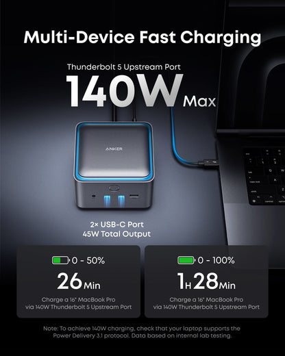 Anker Prime TB5 Docking Station (14-in-1, 8K, Thunderbolt 5 ) - A-1 Thread Vault