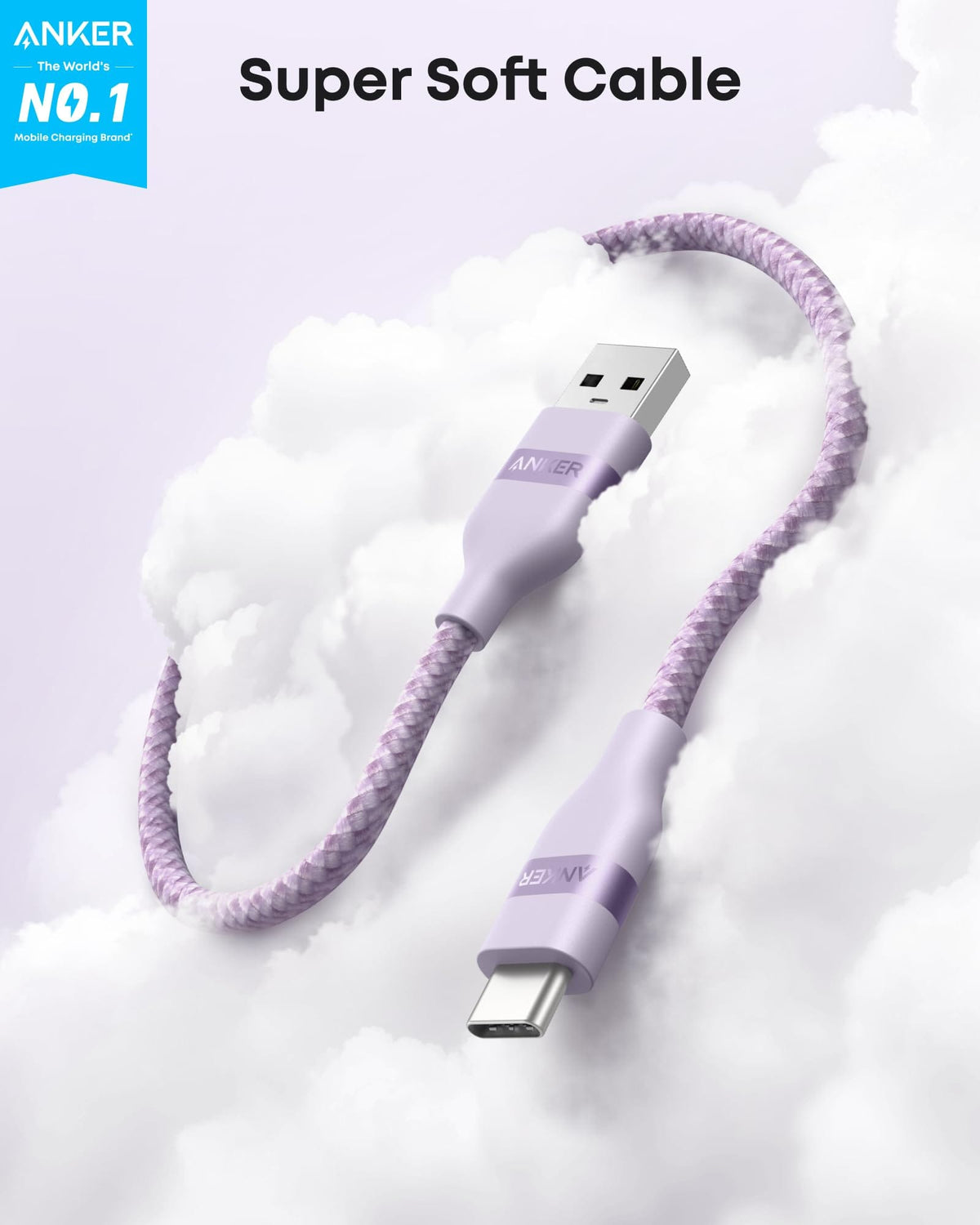 Anker USB-A to USB-C Cable (3 ft / 6 ft, Upcycled-Braided) - A-1 Thread Vault