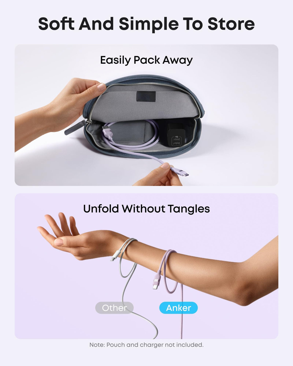 Anker USB-A to USB-C Cable (3 ft / 6 ft, Upcycled-Braided) - A-1 Thread Vault