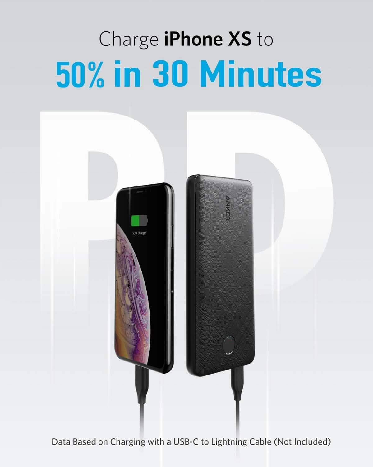 Anker USB-C Portable Charger, 18W PowerCore Slim 10000 PD, 10000mAh Power Delivery Power Bank (Refurbished) - A-1 Thread Vault