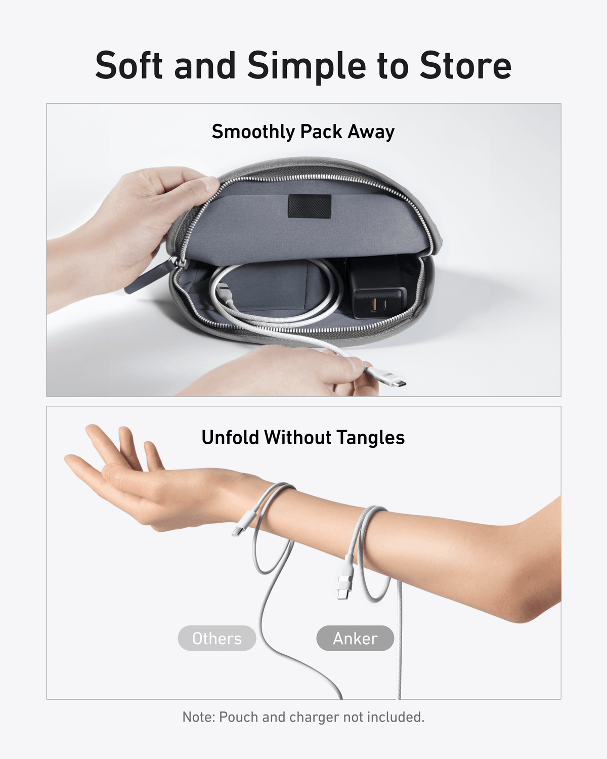 Anker USB-C to USB-C Cable (3 ft / 6 ft, 240W, Upcycled-Braided) - A-1 Thread Vault