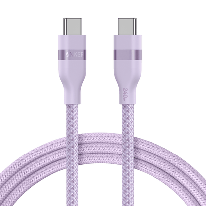 Anker USB-C to USB-C Cable (3 ft / 6 ft, 240W, Upcycled-Braided) - A-1 Thread Vault