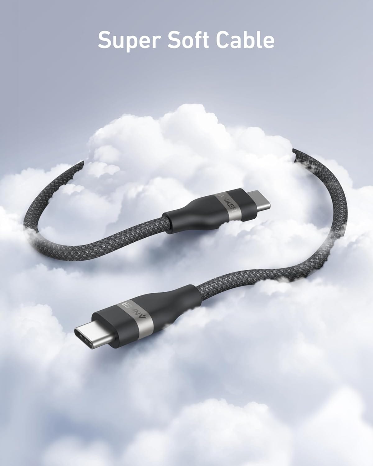 Anker USB-C to USB-C Cable (3 ft / 6 ft, 240W, Upcycled-Braided) - A-1 Thread Vault
