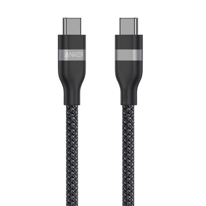 Anker USB-C to USB-C Cable (3 ft / 6 ft, 240W, Upcycled-Braided) - A-1 Thread Vault