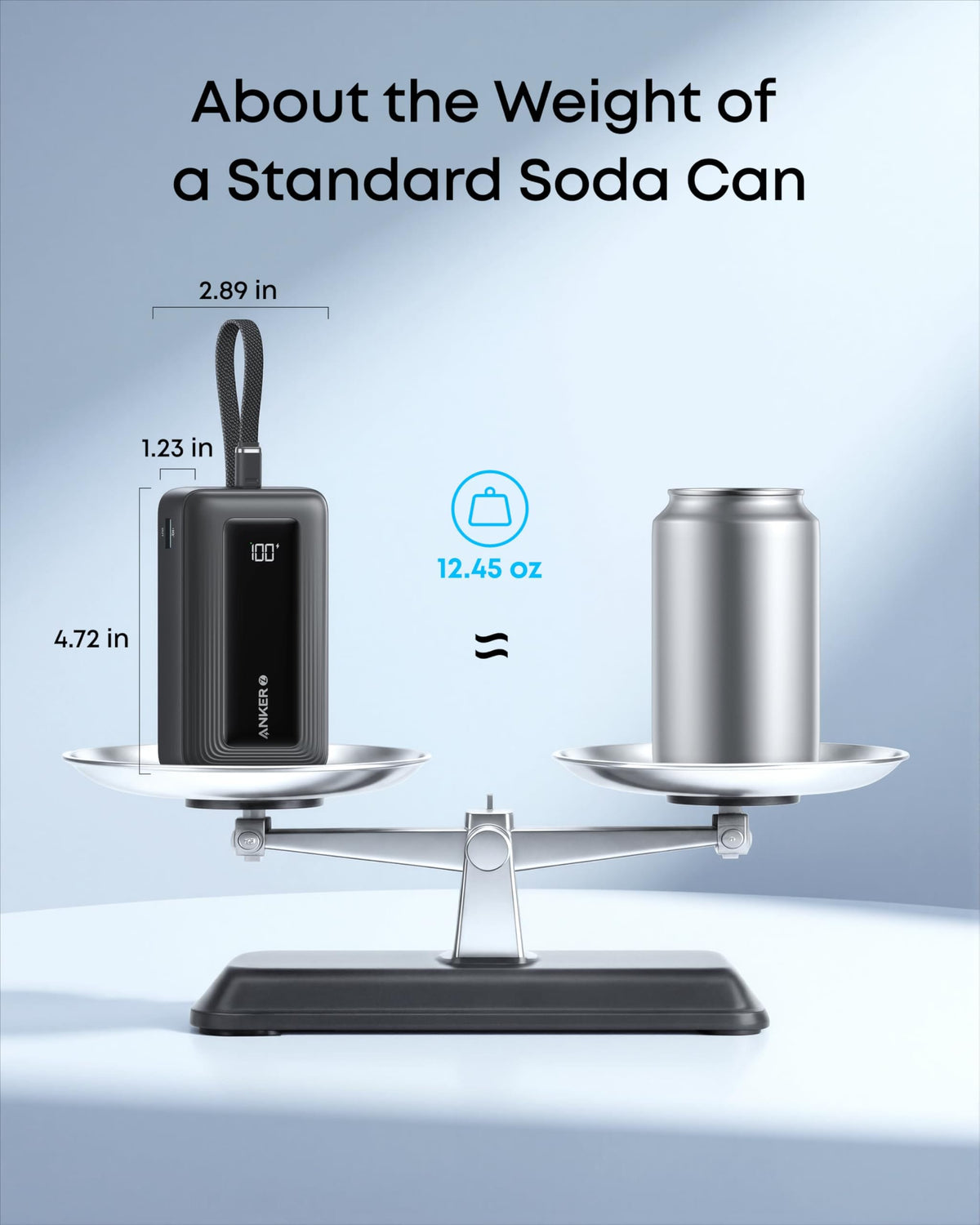 Anker Zolo Power Bank (10K, 30W) with a 5.4-inch (13.7 cm) built-in USB-C cable. - A-1 Thread Vault