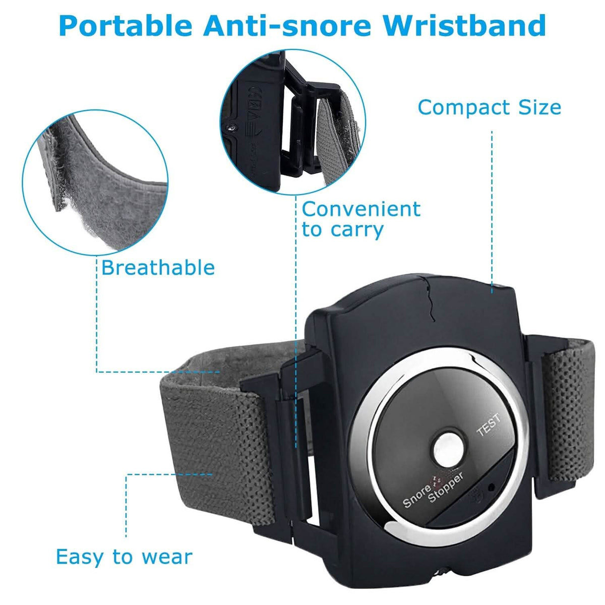 Anti-Snore Infrared Wristband with Conductive Film - A-1 Thread Vault