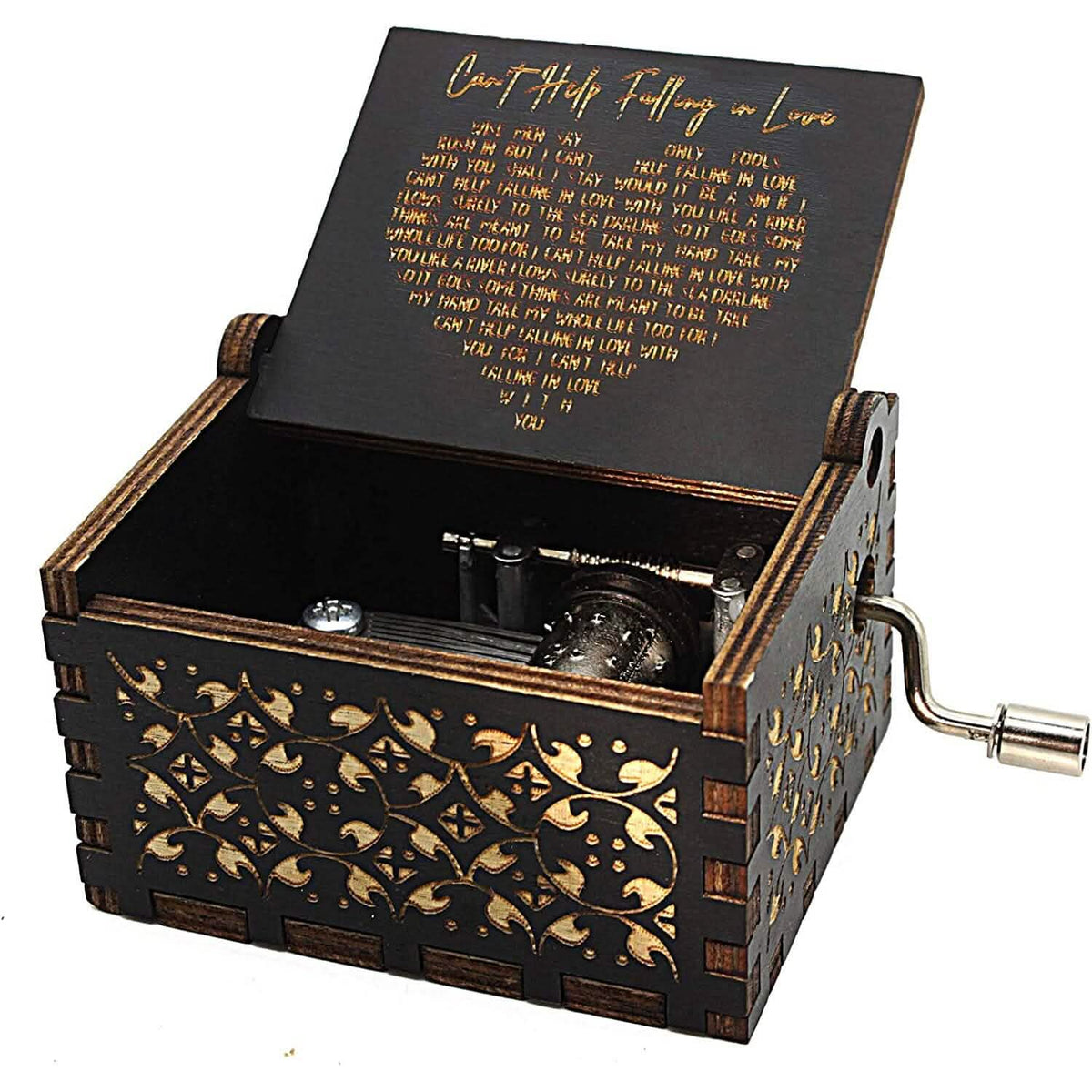 Antique Engraved Musical Box Can't Help Falling in Love - A-1 Thread Vault