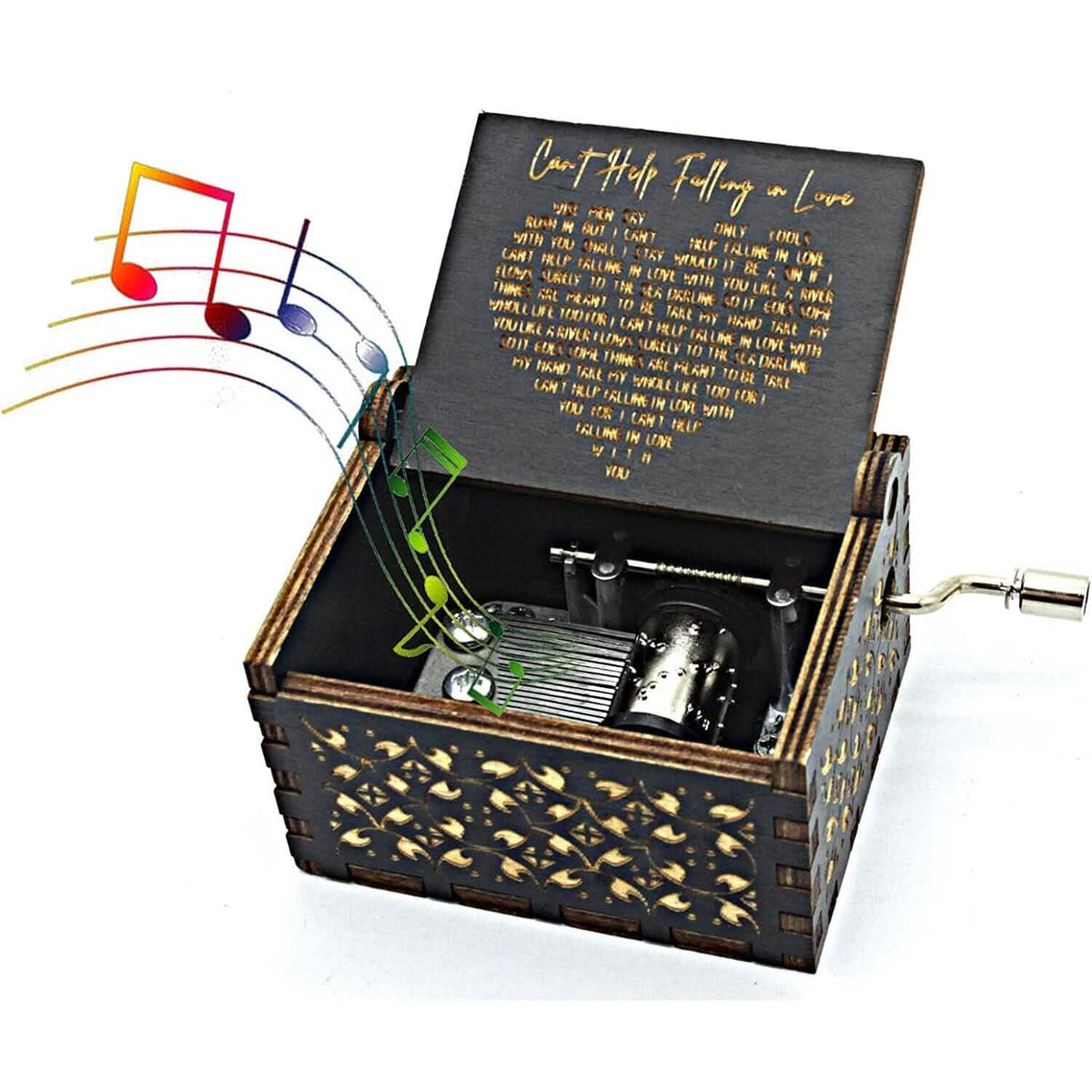 Antique Engraved Musical Box Can't Help Falling in Love - A-1 Thread Vault
