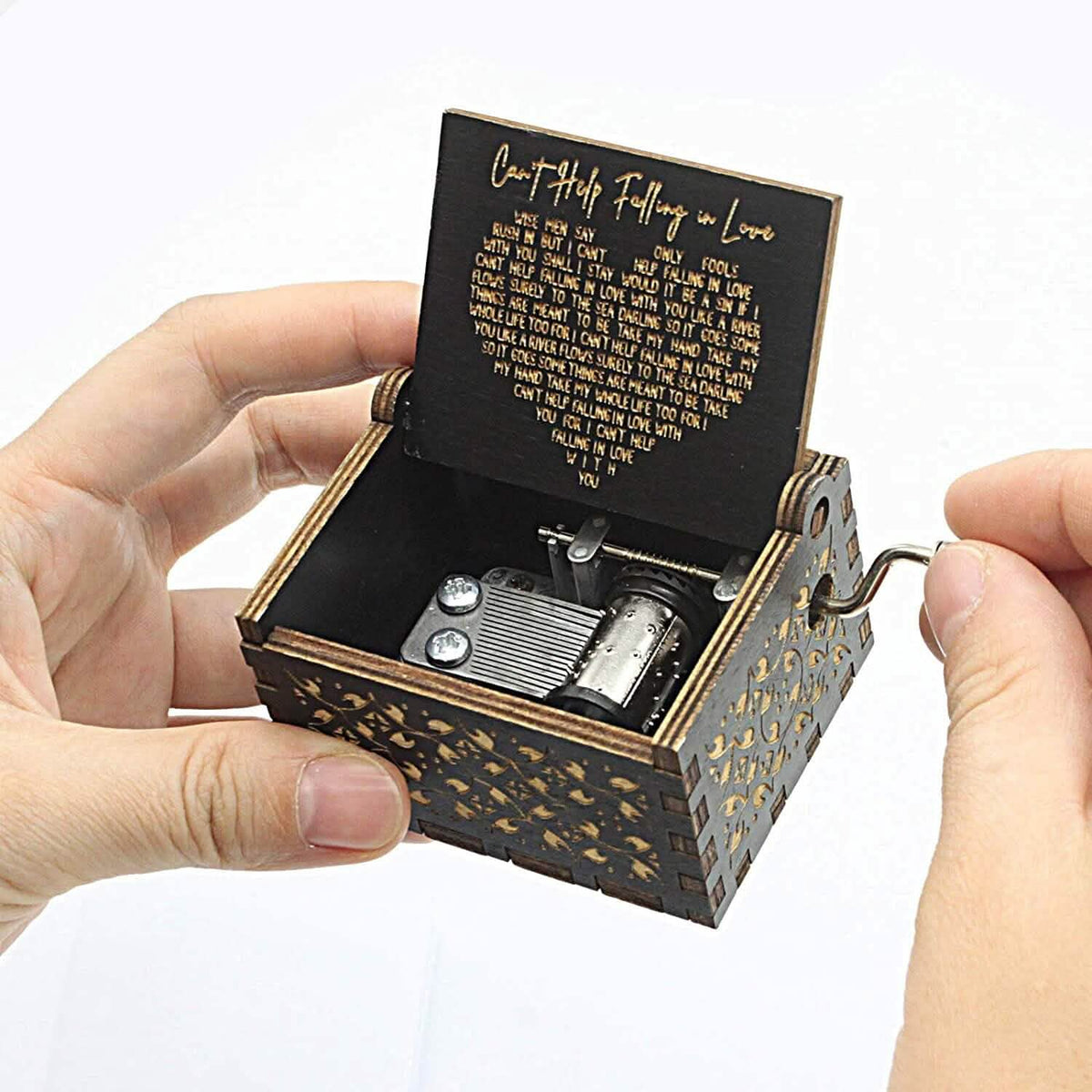 Antique Engraved Musical Box Can't Help Falling in Love - A-1 Thread Vault