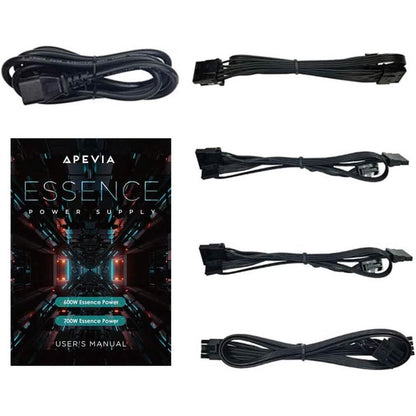 Apevia ATX-ES700W Essence 700W ATX Semi-Modular Gaming Power Supply with Auto-Thermally Controlled (Refurbished) - A-1 Thread Vault