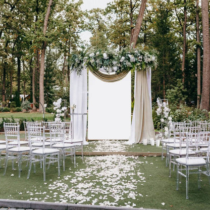 Arch Backdrop Stand Cover White Spandex Fitted Double-Sided Background Covering - A-1 Thread Vault