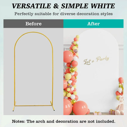 Arch Backdrop Stand Cover White Spandex Fitted Double-Sided Background Covering - A-1 Thread Vault