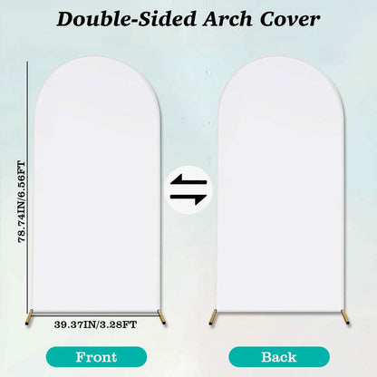 Arch Backdrop Stand Cover White Spandex Fitted Double-Sided Background Covering - A-1 Thread Vault