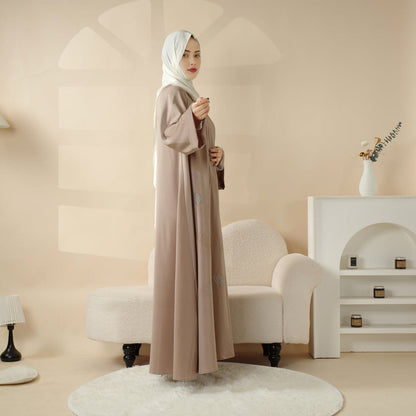 Archive Piece 3D Embroidery Abaya With Geometric Beads - MP004 (Size M Only) - A-1 Thread Vault