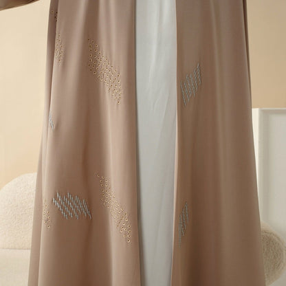 Archive Piece 3D Embroidery Abaya With Geometric Beads - MP004 (Size M Only) - A-1 Thread Vault