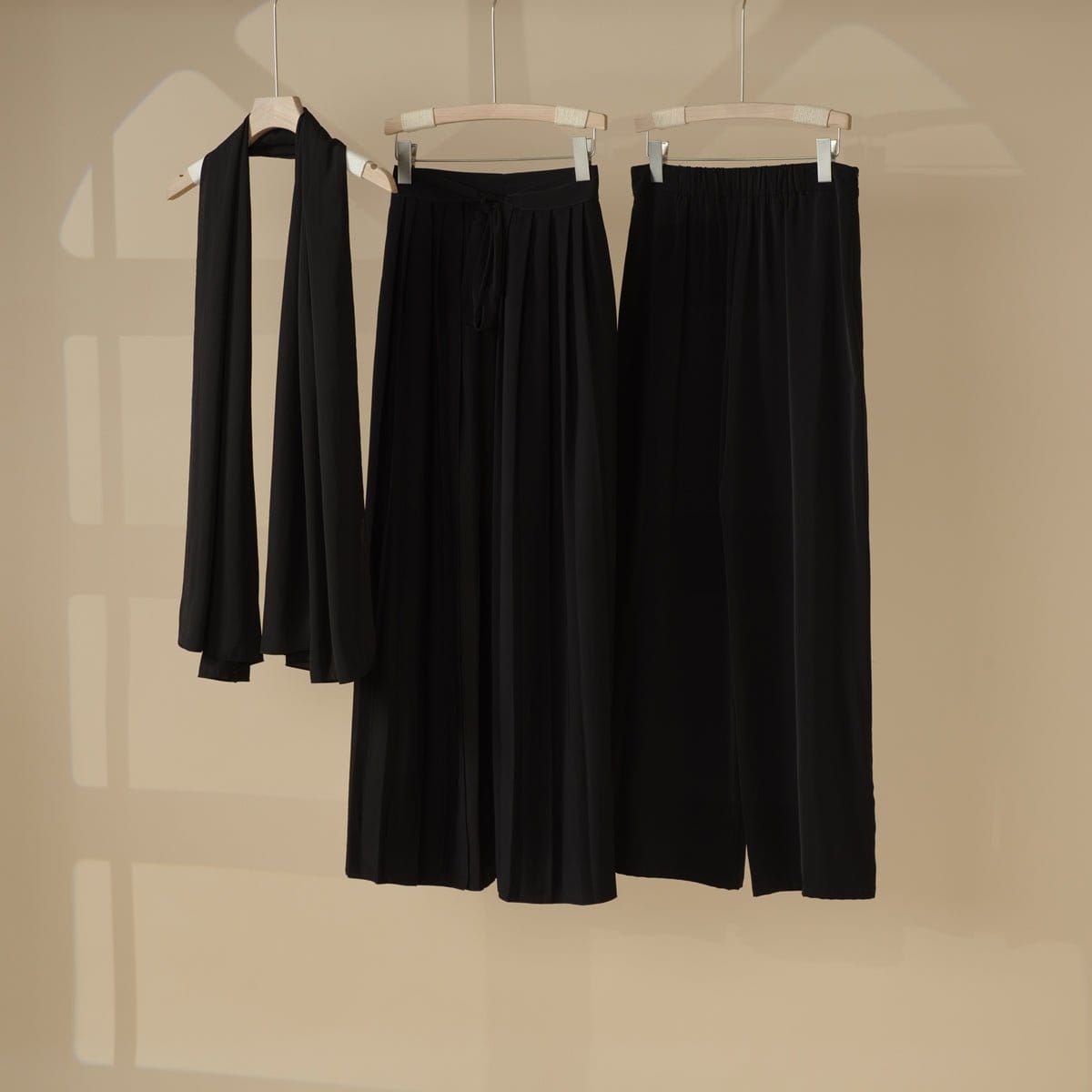 Archive Piece Pleated Overskirt, Wide-Cut Pants Set - MP012 (Size M Only) - A-1 Thread Vault
