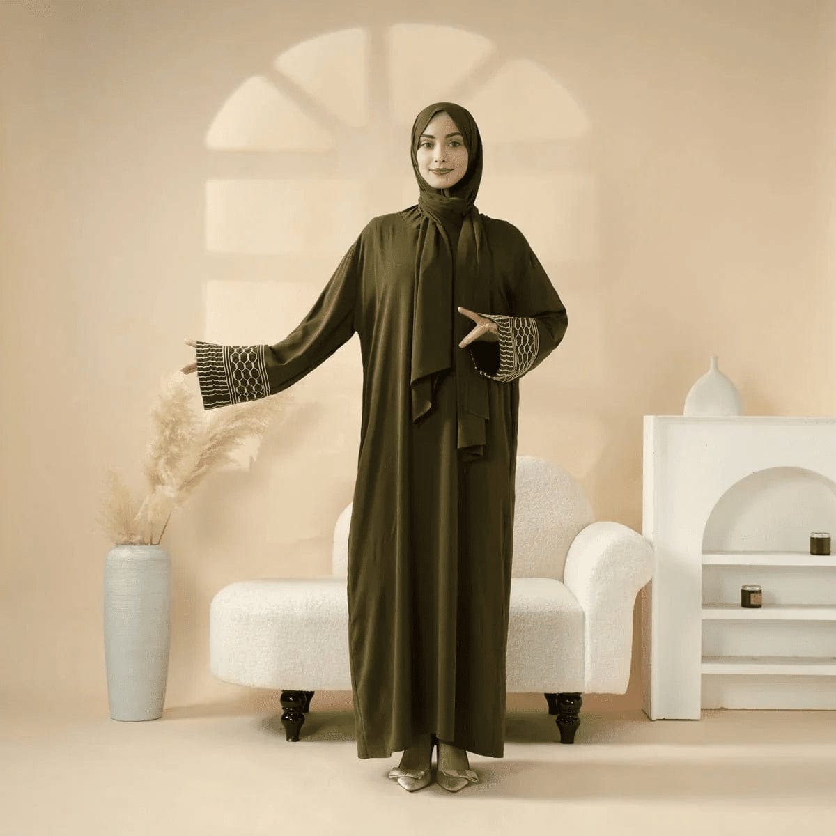 Archive Piece Portable Pocket Headscarf Dress Abaya - MP042 (Size Free Size Only) - A-1 Thread Vault