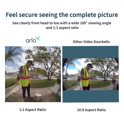 Arlo Essential Wired Video Doorbell (Refurbished) - A-1 Thread Vault