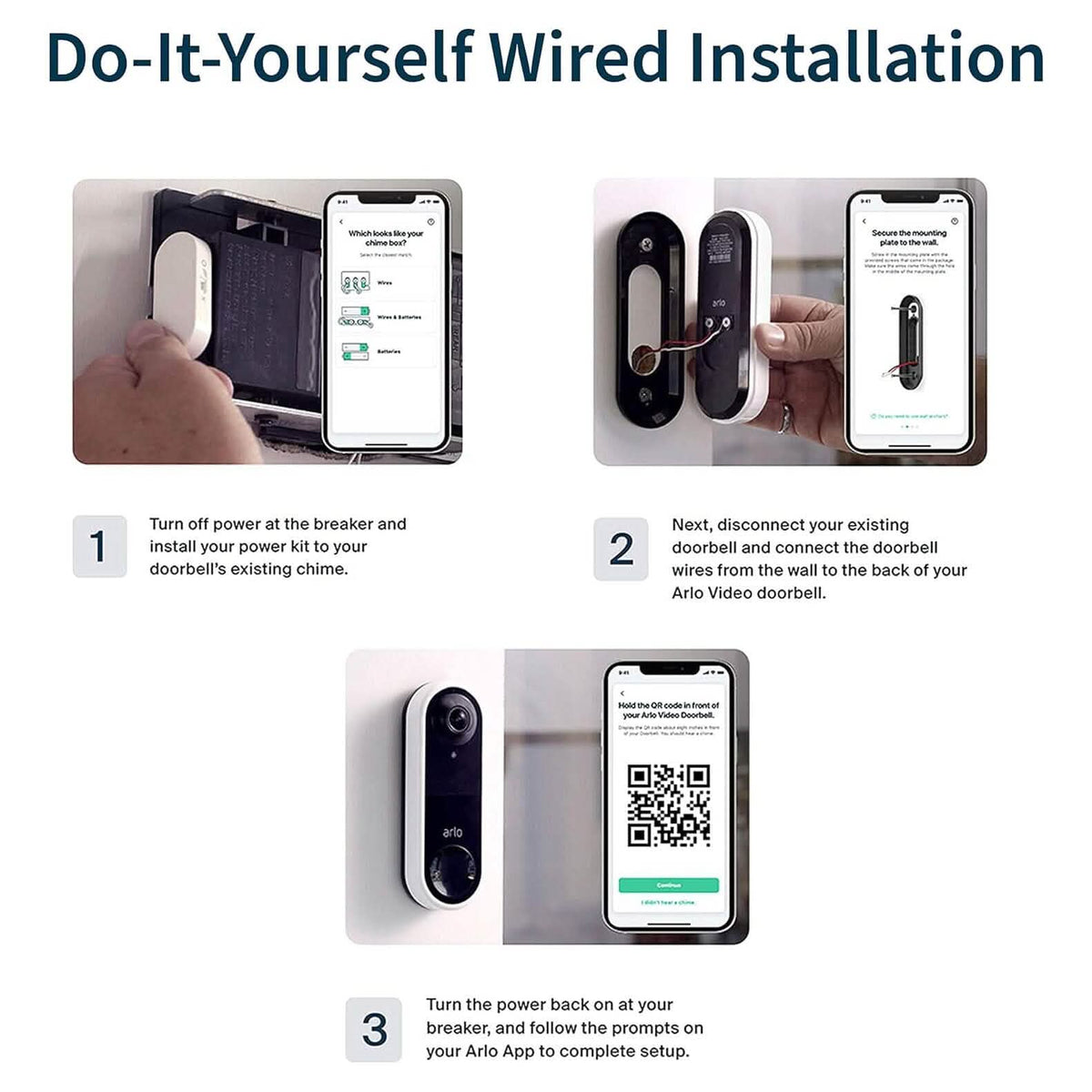 Arlo Essential Wired Video Doorbell (Refurbished) - A-1 Thread Vault