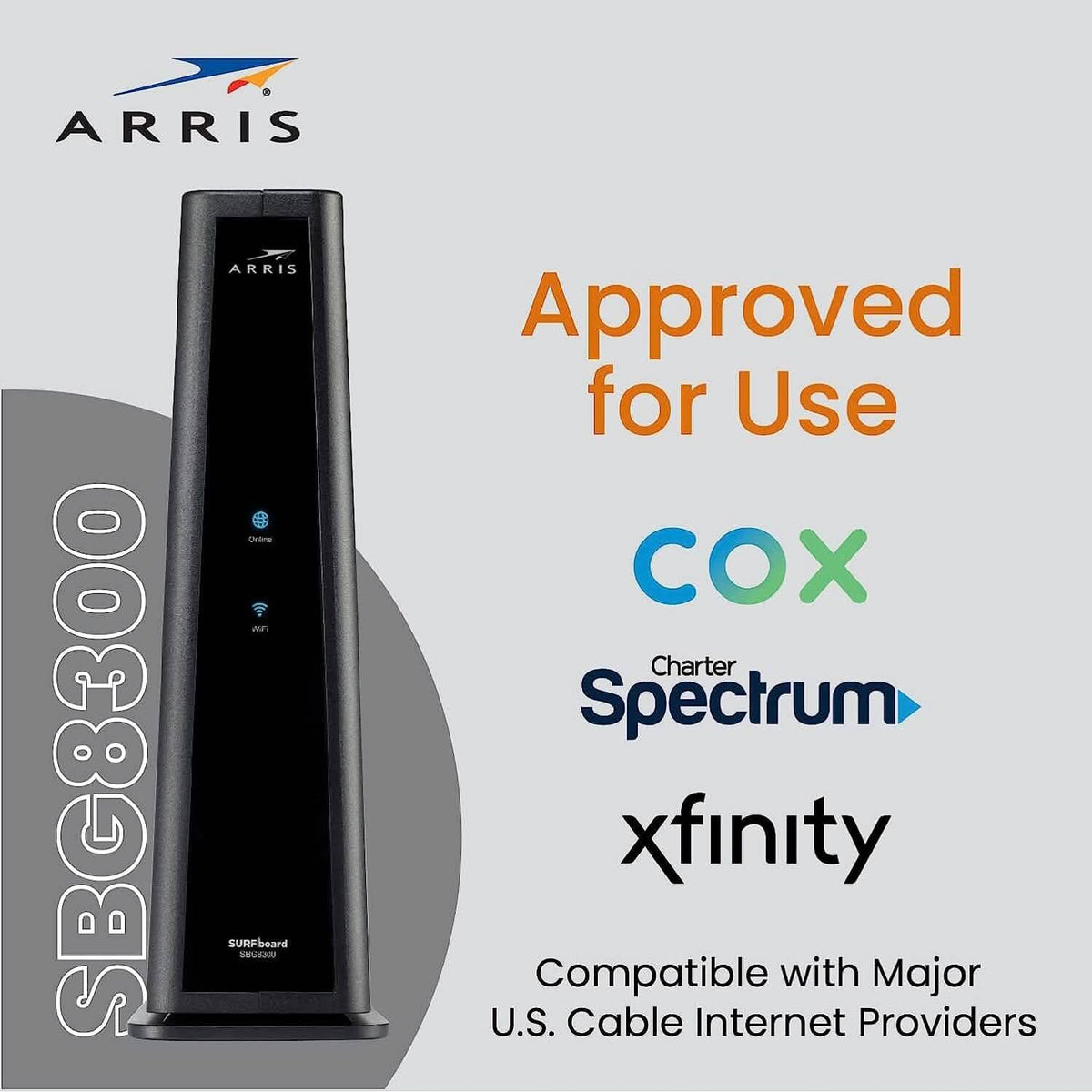 ARRIS SURFboard SBG8300 DOCSIS 3.1 Gigabit Cable Modem & AC2350 Wi-Fi Router (Refurbished) - A-1 Thread Vault