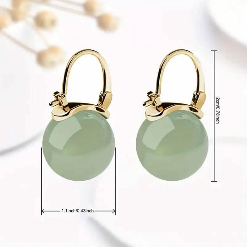 Artificial Jade Temperament Earrings - A-1 Thread Vault
